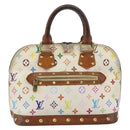 LOUIS VUITTON Monogram Multicolor Alma Hand Bag White M92647 LV Auth LNZ070-13