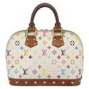 LOUIS VUITTON Monogram Multicolor Alma Hand Bag White M92647 LV Auth LNZ070-2