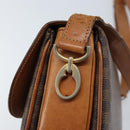 CELINE Macadam Canvas Shoulder Bag PVC Leather Brown Gold Auth LNZ086-17