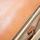 CELINE Macadam Canvas Shoulder Bag PVC Leather Brown Gold Auth LNZ086-19