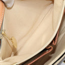 CELINE Macadam Canvas Shoulder Bag PVC Leather Brown Gold Auth LNZ086-22