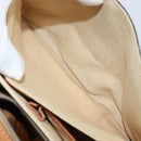 CELINE Macadam Canvas Shoulder Bag PVC Leather Brown Gold Auth LNZ086-24