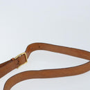 CELINE Macadam Canvas Shoulder Bag PVC Leather Brown Gold Auth LNZ086-8