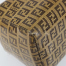 FENDI Zucchino Canvas Mamma Hand Bag Coated Canvas Brown Auth LNZ088A-15