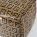 FENDI Zucchino Canvas Mamma Hand Bag Coated Canvas Brown Auth LNZ088A-16