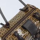 FENDI Zucchino Canvas Mamma Hand Bag Coated Canvas Brown Auth LNZ088A-10