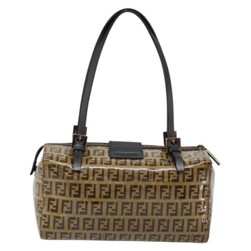 FENDI Zucchino Canvas Mamma Hand Bag Coated Canvas Brown Auth LNZ088A - 0