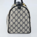 GUCCI GG Supreme Sherry Line Boston Bag PVC Navy Gold 012 3842 33 39 Auth LNZ094-3