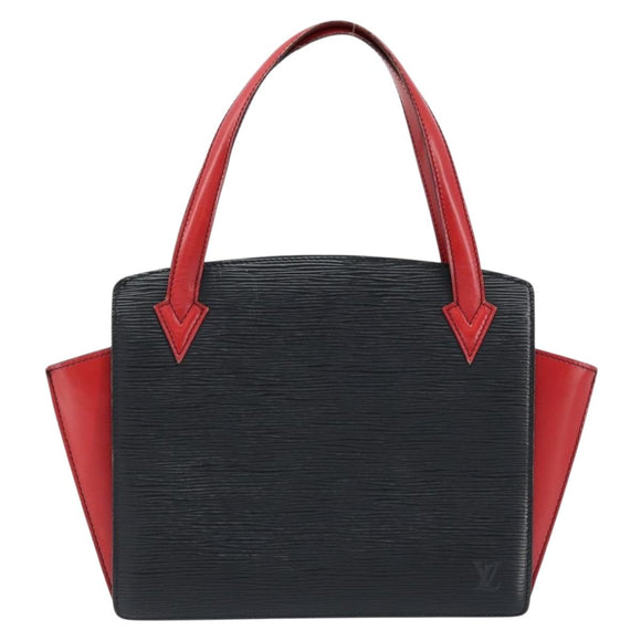 LOUIS VUITTON Epi Bicolor Varenne Hand Bag Black Red M52387 LV Auth LNZ095