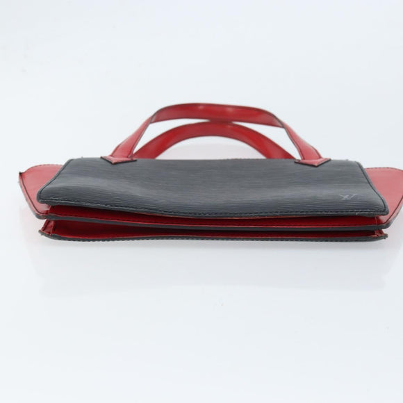 LOUIS VUITTON Epi Bicolor Varenne Hand Bag Black Red M52387 LV Auth LNZ095