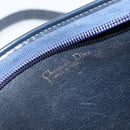 Christian Dior Trotter Canvas Shoulder Bag Navy Gold Auth LNZ096-11
