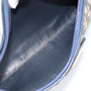 Christian Dior Trotter Canvas Shoulder Bag Navy Gold Auth LNZ096-12