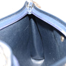 Christian Dior Trotter Canvas Shoulder Bag Navy Gold Auth LNZ096-18