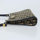 Christian Dior Trotter Canvas Shoulder Bag Navy Gold Auth LNZ096-4
