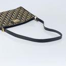 Christian Dior Trotter Canvas Shoulder Bag Navy Gold Auth LNZ096-7
