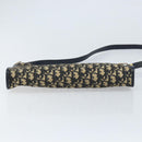 Christian Dior Trotter Canvas Shoulder Bag Navy Gold Auth LNZ096-5
