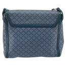 CELINE Macadam Canvas Shoulder Bag PVC Navy Gold Auth LNZ098-3