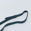CELINE Macadam Canvas Shoulder Bag PVC Navy Gold Auth LNZ098-8