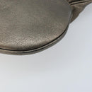 Salvatore Ferragamo Gancini Hand Bag Leather Gold Auth LNZ099-9