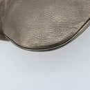 Salvatore Ferragamo Gancini Hand Bag Leather Gold Auth LNZ099-16