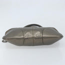 Salvatore Ferragamo Gancini Hand Bag Leather Gold Auth LNZ099-5