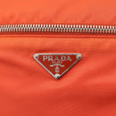 PRADA Shoulder Bag Nylon Orange Silver Auth LNZ1001-18