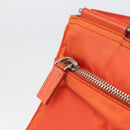 PRADA Shoulder Bag Nylon Orange Silver Auth LNZ1001-19