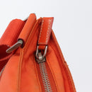 PRADA Shoulder Bag Nylon Orange Silver Auth LNZ1001-10