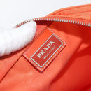PRADA Shoulder Bag Nylon Orange Silver Auth LNZ1001-20