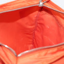 PRADA Shoulder Bag Nylon Orange Silver Auth LNZ1001-21