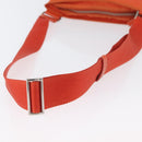 PRADA Shoulder Bag Nylon Orange Silver Auth LNZ1001-8