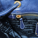 PRADA Umhängetasche Nylon Marine Gold Auth LNZ1002A-24