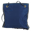 PRADA Umhängetasche Nylon Marine Gold Auth LNZ1002A-2