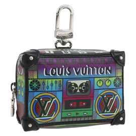 LOUIS VUITTON LV Stereo Bag Charm Leather Multicolor M02395 LV Auth LNZ1004M