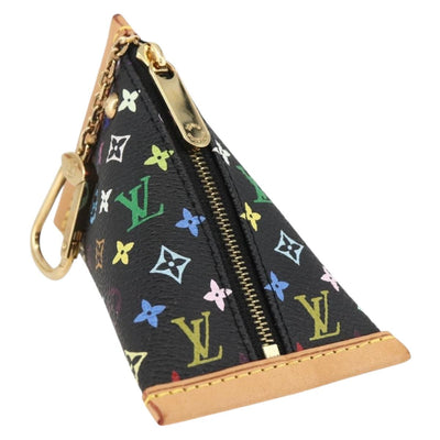 LOUIS VUITTON Monogram Multicolor Berlingo Coin Purse Black M58029 Auth LNZ1005V