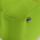 CHANEL Paris Biarritz Tote PM Tote Bag Canvas Green Neon Green CC Auth BSZ633-10