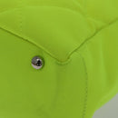 CHANEL Paris Biarritz Tote PM Tote Bag Canvas Green Neon Green CC Auth BSZ633-13