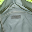 CHANEL Paris Biarritz Tote PM Tote Bag Canvas Green Neon Green CC Auth BSZ633-16