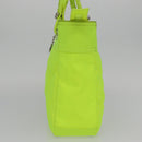 CHANEL Paris Biarritz Tote PM Tote Bag Canvas Green Neon Green CC Auth BSZ633-4