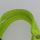 CHANEL Paris Biarritz Tote PM Tote Bag Canvas Green Neon Green CC Auth BSZ633-8