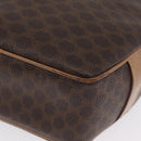 CELINE Macadam Canvas Shoulder Bag PVC Leather Brown Gold Auth BSZ634-11