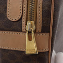 CELINE Macadam Canvas Shoulder Bag PVC Leather Brown Gold Auth BSZ634-14