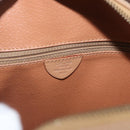 CELINE Macadam Canvas Shoulder Bag PVC Leather Brown Gold Auth BSZ634-16