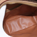 CELINE Macadam Canvas Shoulder Bag PVC Leather Brown Gold Auth BSZ634-17