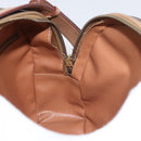 CELINE Macadam Canvas Shoulder Bag PVC Leather Brown Gold Auth BSZ634-18