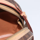 CELINE Macadam Canvas Shoulder Bag PVC Leather Brown Gold Auth BSZ634-19