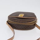CELINE Macadam Canvas Shoulder Bag PVC Leather Brown Gold Auth BSZ634-6