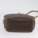 CELINE Macadam Canvas Shoulder Bag PVC Leather Brown Gold Auth BSZ634-9