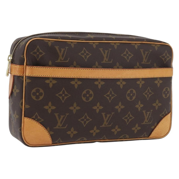 LOUIS VUITTON Monogram Compiegne 28 Clutch Bag M51845 LV Auth BSZ636
