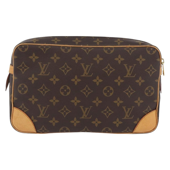 LOUIS VUITTON Monogram Compiegne 28 Clutch Bag M51845 LV Auth BSZ636